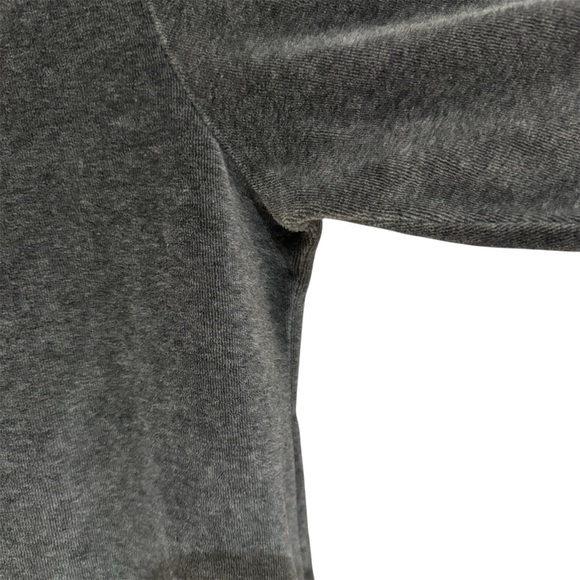 RALPH LAUREN - Women’s Velour Quarter Zip Pullover Sweater - Grey - Size Medium - Picture 8 of 10